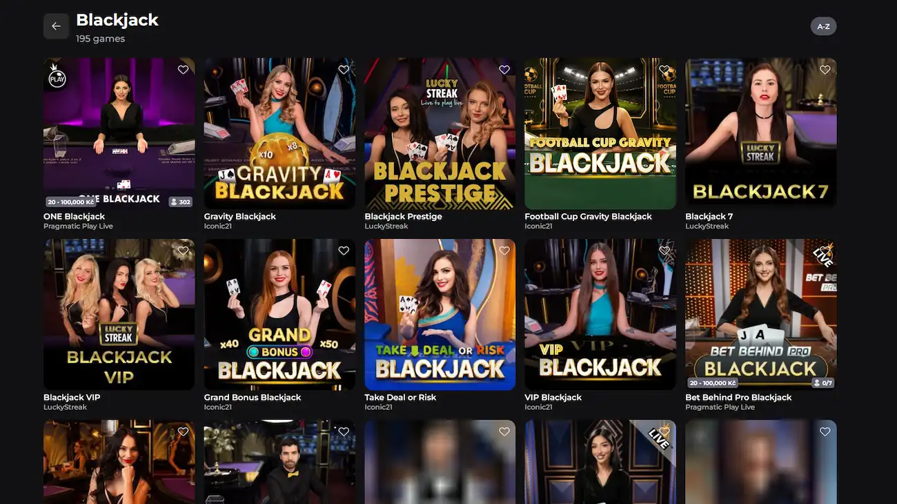 Live-Blackjack-Tische in der Winaura-Casino-App